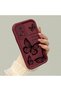 Redmi Note 12 Pro 4g Burgundy Butterfly Silicone Case Camera Protection Shock Absorption Comfortable Grip