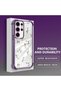 Samsung Galaxy S24 Ultra Compatible Camera Protected Transparent Soft Silicone Phone Case Flower Pattern - 3