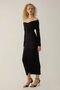 ثنيات خارج الكتف Bodycon فستان ماكسي - 3