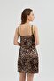 Animal Patterned Thin Strap Mini Dress - 5