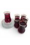 Gold Gilded Glass Tea Cup Set of 6 – Hand Cut Boutique Series - 6