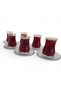 Gold Gilded Glass Tea Cup Set of 6 – Hand Cut Boutique Series - 7
