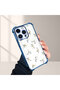 iPhone 14 Pro Compatible Camera Protected Transparent Soft Silicone Phone Case Flower Pattern - 2