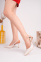 Women's Pointed Toe Heeled Shoes |   7 cm Thin Heel, Ankle Belt, Stylish Design - 3
