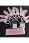 Ays Pink Bride Bridesmaid Bracelet Crown Sash Set