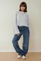 Oversize Long Sleeve T-Shirt with Sleeves and Skirt Detail - 2