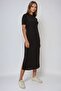 Comfortable Fit Crew Neck Maxi Dress - 3