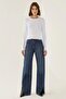 Slim Fit Crew Neck Basic Blouse