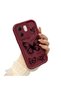 Infinix Smart 9 Burgundy Butterfly Silicone Case Camera Protection Shock Absorption Comfortable Grip - 2