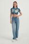Soyut Tül Crop Top