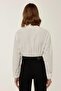 Buttoned Long Sleeve Shirt Collar Bodysuit - 5