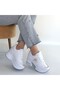 Wody White Skin Glitter Lace-Up Sneakers - 4