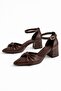 Jann Brown Leather Bow (5 cm Heels) Daily Use Shoes - 3