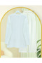 Half-Throat Stripe Patterned Soft Knitwear Sweater -White - 3