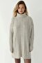 Sheet Knitted Sweater Dress - 4