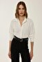 Buttoned Long Sleeve Shirt Collar Bodysuit