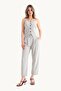 Gray Thin Strap Buttoned Top - 2