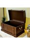 Wooden Walnut Antique Gold Handle Promise Engagement Wedding Gift Dowry Chest 29*46 cm Storage Box