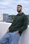 Men's Daily Plus Size Casual Khaki Sweatshirt - 3