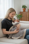 Double-Sided Checkered Knitwear Baby Blanket - 2