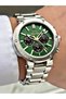 Functional Silver-Green Color 10 Atm Water Resistance Steel Case Men's Wristwatch 2519Mr - 2