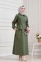 Beli Tunnel Zippered Skirt Suit - Khaki - 2