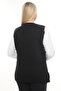 Women's Knitwear Pocketed Winter Thick Leaf Patterned Mother's Vest - 4