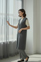 Plus Size Boat Neck Sleeveless Buttoned Mom Vest Double Pockets Medium Thickness - 3