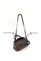 Crinkled Textured Brown/Monogram Brown Shk293 Faux Leather, 2-Piece Handbag, Arm and Shoulder Bag Set (Sh - 8