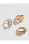 Women Gold Jewelry And Hair Claw Set (6 Piece) - 4