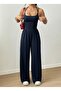 Fashion Suspender Round Neck Long Trend Jumpsuit