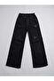 Girl's Butterfly Embroidered Stretch Fabric Thick Elastic Waist Trousers - 2