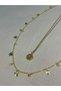 Set of 2 Vintage Necklaces |   Green Natural Stone Detailed Necklace & Butterfly and Stone Detailed Chain Necklace