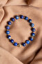 Certified Lapis Lazuli Natural Stone Zircon Apparatus Bracelet Odt208 - 3