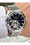 Automatic Mechanism Silver-Navy Blue Color Steel Band Steel Case Men's Wristwatch 1244Mr - 2