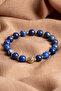 Certified Lapis Lazuli Natural Stone Zircon Apparatus Bracelet Odt208 - 2