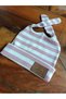 Baby, Unisex, Dried Rose, Striped Top and Bottom Set, Set of 5 (Waterproof Zippered Organizer Bag Is a Gift) - 5