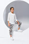Girl's Navy Blue Patterned Relaxed Fit Trousers-New Season - 2