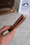 Genuine Leather Wallet with Snap Fastener Zipper and Coin Compartment 1291 - 8