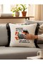 Duck Embroidered with Tassels Duck Fabric Black Tassel Pillow Cover (43 X 43) 1 Piece Without Filling