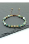 Certified Aa+ Moss Agate, Pyrite, Lava, and Hematite Natural Stone Bracelet - Money & Evil Eye & Stress & New Beginnings - 3