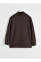 Alita City Lcw Modest Brown Plain Loose & Baggy Women's Sweatshirt Tunic with a Difference - 5