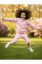 Girl's Pink Heart Detailed Tracksuit Set - 4
