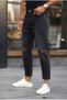 Boyfriend carrot fit ripped detail smoke grey washed denim men's jeans trousers Mz325 - 5