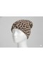 Women's Brown Color Leopard Patterned Furry Soft 2026 Beanie Domestic Production - 7
