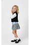Girl's Plaid Skirt and Sweater Set (Set of 3) - 2
