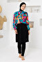 Grace Parachute Lycra Long Sleeve Hijab Swimsuit 3402-P - 4