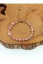 Certified Pink Quartz, Rhodonite and Hematite Natural Stone Women's Bracelet / Bronze Gold - Love & Self-Love & Harmonious Relationships - 5
