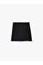 Viscose Blended Double Breasted Black Girls' Skirt 6Skg70023Ak - 4