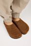 Nitsa Women's Genuine Leather Flat Sabo Tan Slippers - 2